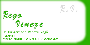 rego vincze business card